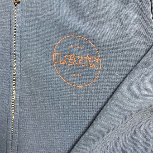Men’s blue Levi’s zip up hoodie sweatshirt size medium - Picture 2 of 4